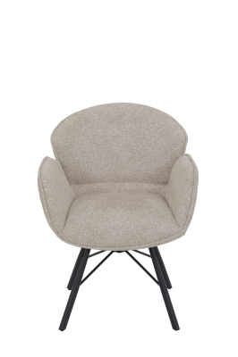 Кресло  "Bristol S" поворотное (БЕЖЕВЫЙ / ЧЕРНЫЙ. Ш 620 * Г 660 * В 830 мм)