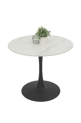 Стол обеденный Paola I T (МРАМОР БЕЛЫЙ МАТОВЫЙ / АНТРАЦИТ, 920895 14/28, 900 мм * 750 мм)