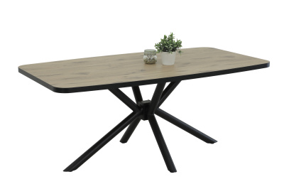 Стол обеденный Jana T (ДУБ ВИКИНГ / ЧЁРНЫЙ, 117212 92/03, 1800 мм * 760 мм * 1000 мм)