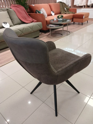 Стул "КРОК 360" поворотный (BELLA06+KIPRUS04 / НОЖКИ ЧЕРНЫЕ)