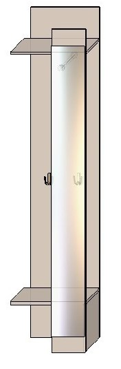 Прихожая мини "Кашемир/золото" 2150*450*400, ЛДСП кашемир