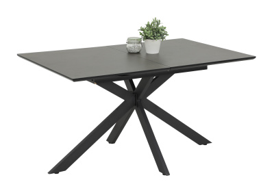 Стол обеденный раскладной FENJA II T. 1400-1800*900*760  (СТЕКЛО / АНТРАЦИТ, 920612 83/28, 1400 мм - 1800 мм * 760 мм * 900 мм)