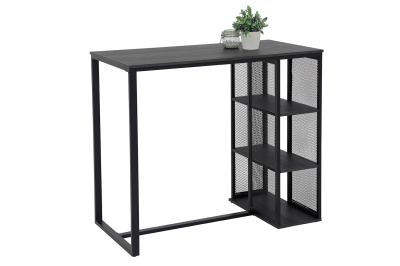 Стол барный "Klara BT". 1200*1025*600 (ЛДСП ТЁМНО-СЕРЫЙ ДУБ / ЧЁРНЫЙ, 1200 мм * 1025 мм * 600 мм)