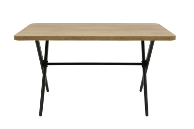 Стол обеденный Menorca T. 1400*900*760 мм (ДУБ АРТИЗАН / ЧЕРНЫЙ. Ш 1400 * Г 900 * В 760 мм)