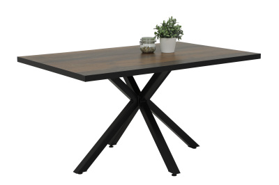Стол обеденный Cleo T. 1400*900*760 (СТАРОЕ ДЕРЕВО / ЧЁРНЫЙ, 123220 82/03, 1400 мм * 760 мм * 900 мм)