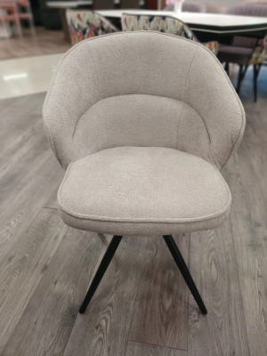 Стул "ИРИС 360" поворотный (BELLA03 LATTE / НОЖКИ ЧЕРНЫЕ)