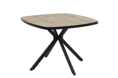 Стол обеденный "Rotterdаm T"  (ДУБ ВИКИНГ / ЧЕРНЫЙ. Размеры 1000 мм * 1000 мм * 750 мм)