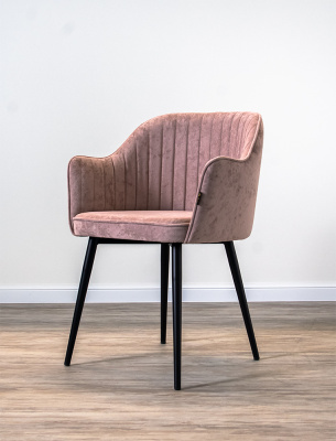 Стул кухонный "Палермо II" (Цвет ТКАНЬ OPERA ROSE / ЧЁРНЫЙ МУАР)