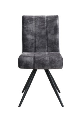 Стул поворотный PORTO S 360° (ВИНТАЖНЫЙ АНТРАЦИТ / ЧЕРНЫЙ. Ш 445* Г 650 * В 905 мм)