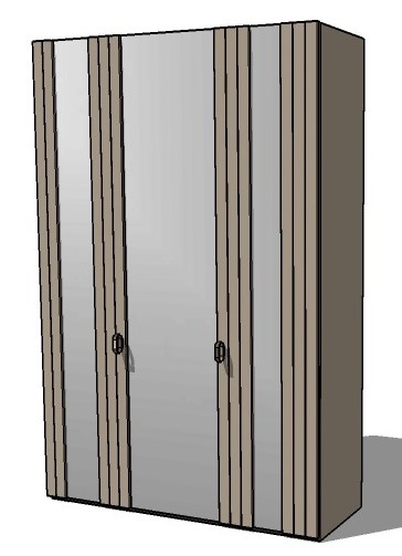 Шкаф "Монро" Серый камень. 1650*534*2500