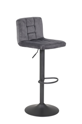 Стул барный "Amanda II H" вращающийся (Цвет СЕРЫЙ 52 / СЕРЫЙ, Артикул  920353 52, Размер 400 мм * 450 мм * 850 - 1070 мм)