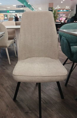 Стул "ЛОТОС 360" поворотный (BELLA 03 BEIGE / НОЖКИ ЧЕРНЫЕ)