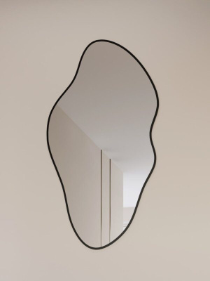 Зеркало "Абстракция" (ЧЕРНЫЙ  КАНТ размер 1100 мм* 600 мм)