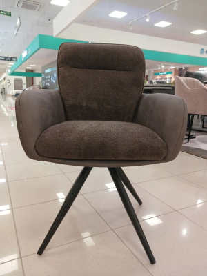 Стул "ЛЕО 360" поворотный (BELLA06+KIPRUS04 / НОЖКИ ЧЕРНЫЕ.)