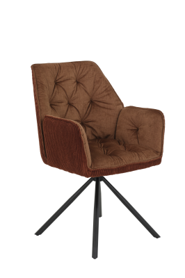 Кресло "Inge S"поворотное (МЕДНЫЙ / ЧЕРНЫЙ. Ш 580 * Г 635 * В 880 мм)