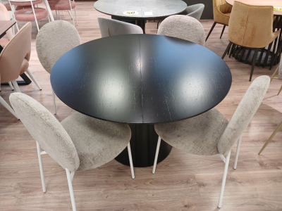 Стол обеденный L-237-2 раскладной. 1200-1600*1200*760 (ЧЕРНЫЙ ДУБ / ЧЕРНЫЙ ДУБ. Размер 1200-1600 мм *1200 мм * 760 мм)