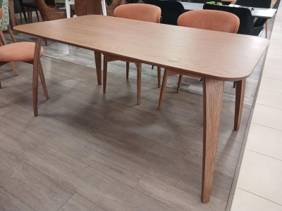 Стол обеденный "СКАНДИ-2". 1600х900х760 (ШПОН ДУБА/ЯСЕНЯ / ОРЕХ АМЕРИКАНСКИЙ. ШГВ 1600*900*760)