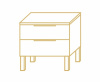 Тумба прикроватная "Кашемир" / черный или золото. 450*560*450