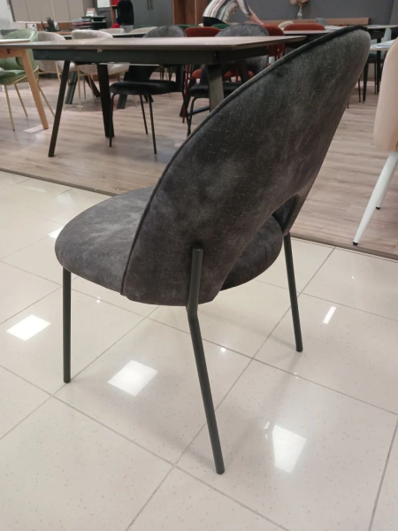 Стул кухонный DR-20178C (UF915-01B АНТРАЦИТ / ЧЕРНЫЙ МАТОВЫЙ. Размер ШГ 640 мм * Ш 500 мм * В 840 мм * ВС 470 мм   )