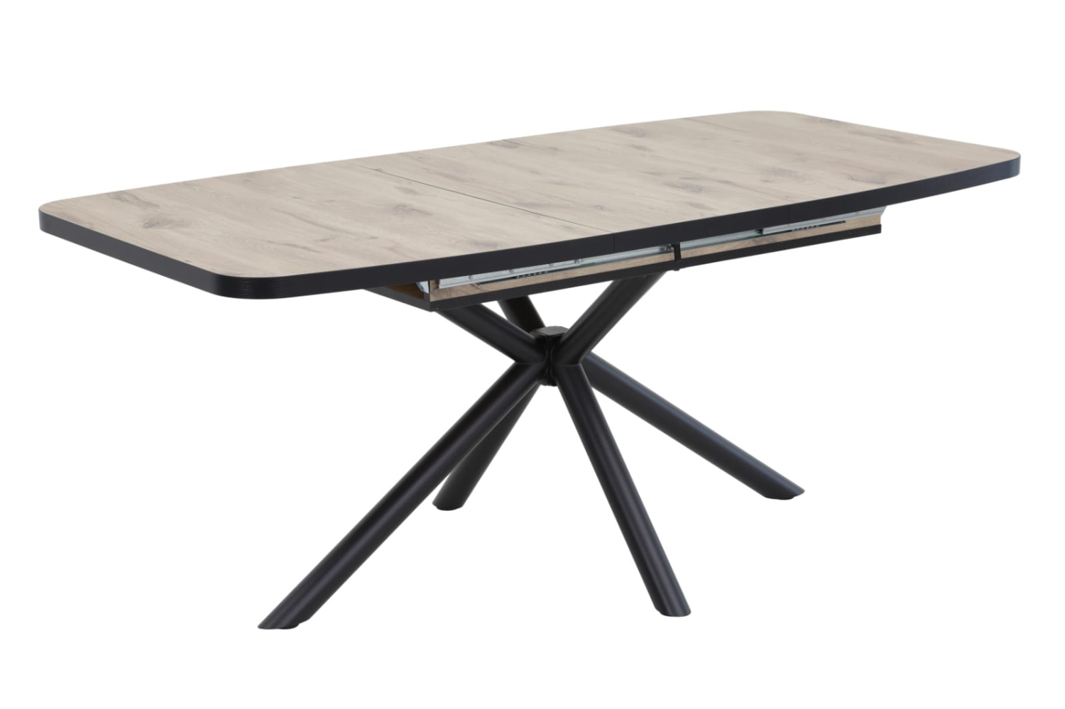 Стол обеденный Tokio T  (ДУБ ВИКИНГ / ЧЁРНЫЙ, 105152 92/03, 1400 мм - 1800 мм * 760 мм * 900 мм)