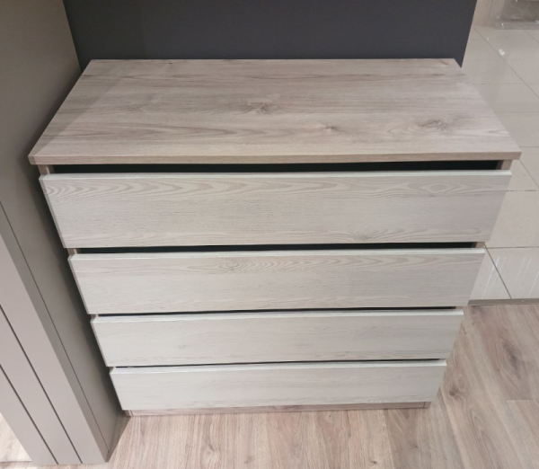 Комод 4 ящика Каштан Найроби / Серое дерево. 900*450*950