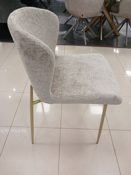 Стул кухонный DR-20021C (OTE SOLO 170 БЕЖЕВЫЙ / ЗОЛОТОЙ МАТОВЫЙ. Г 520 мм * Ш 650 мм * В 840 мм * ВС 480 мм)