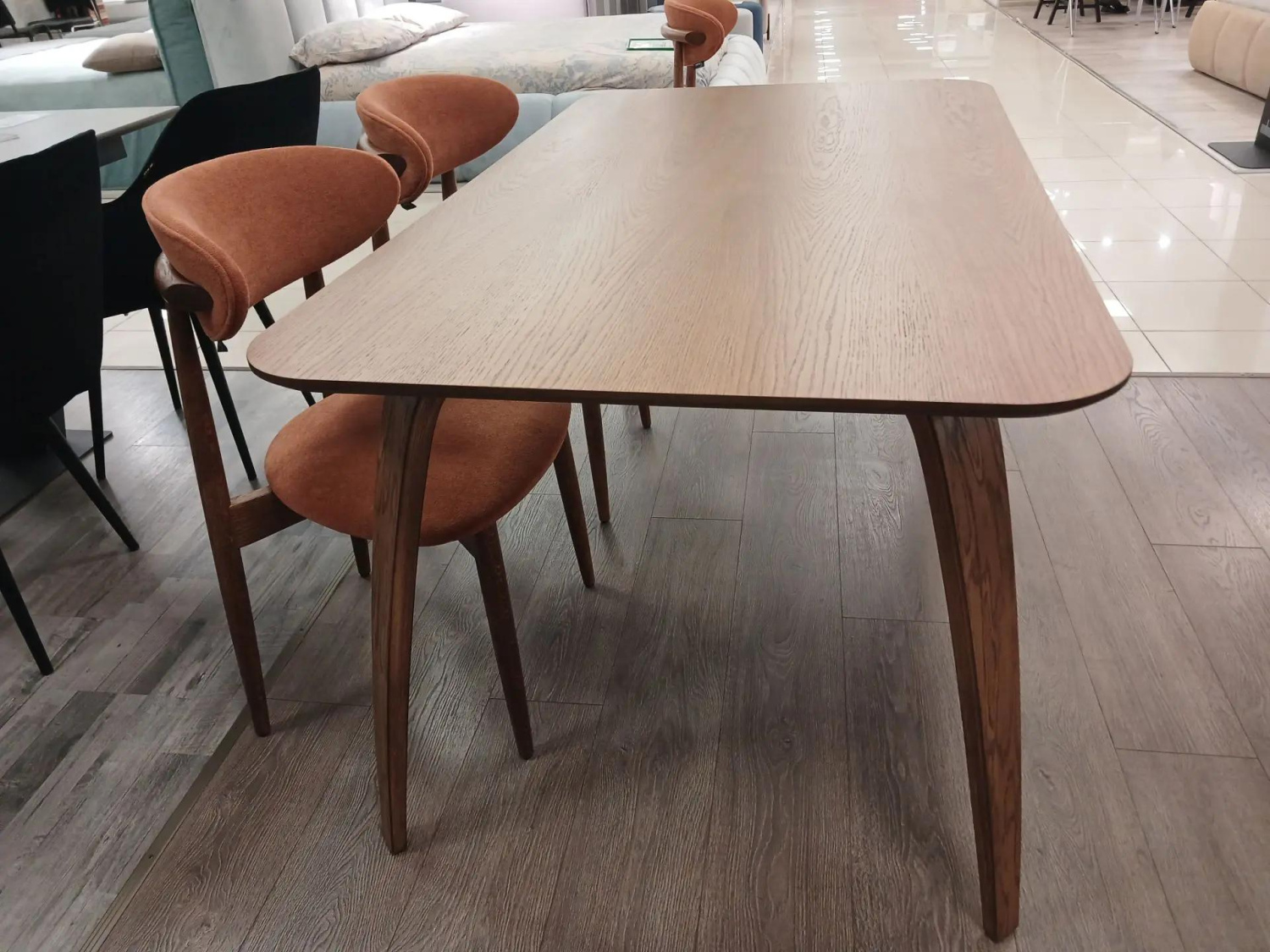 Стол обеденный "СКАНДИ-2". 1600х900х760 (ШПОН ДУБА/ЯСЕНЯ / ОРЕХ АМЕРИКАНСКИЙ. ШГВ 1600*900*760)