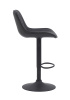 Стул барный "Sabine I H" поворотный (Цвет АНТРАЦИТ 46 / ЧЁРНЫЙ, Размер 440 мм * 860 - 1080 мм * 520 мм)