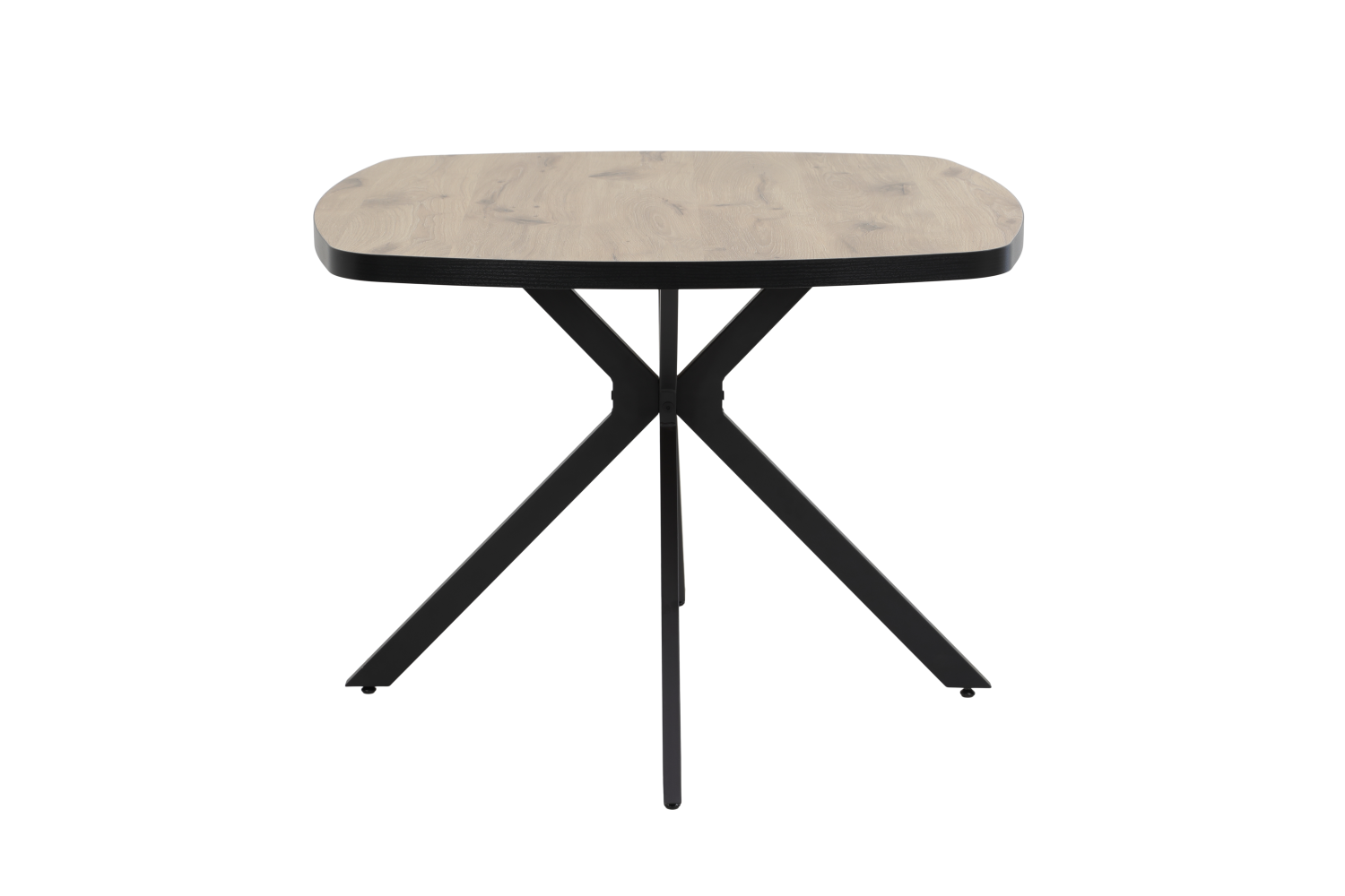 Стол обеденный "Rotterdаm T"  (ДУБ ВИКИНГ / ЧЕРНЫЙ. Размеры 1000 мм * 1000 мм * 750 мм)