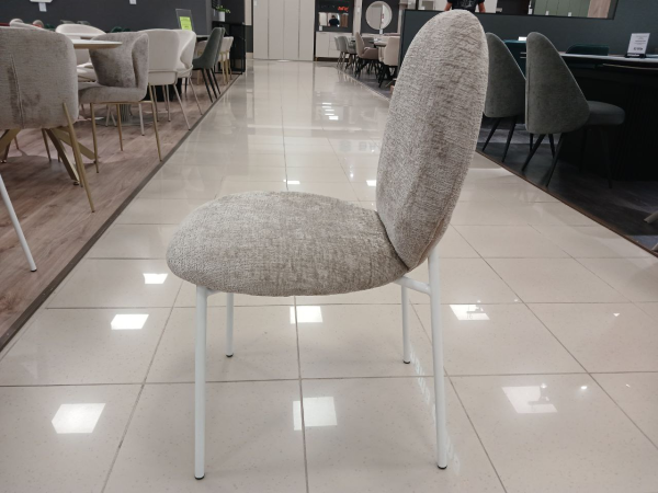 Стул кухонный DR-1237 (OTE SOLO-170 БЕЖЕВЫЙ / БЕЛЫЙ WHITE-1. Ш 495 мм * Г 570 мм * В 890 мм * ВС 485 мм)