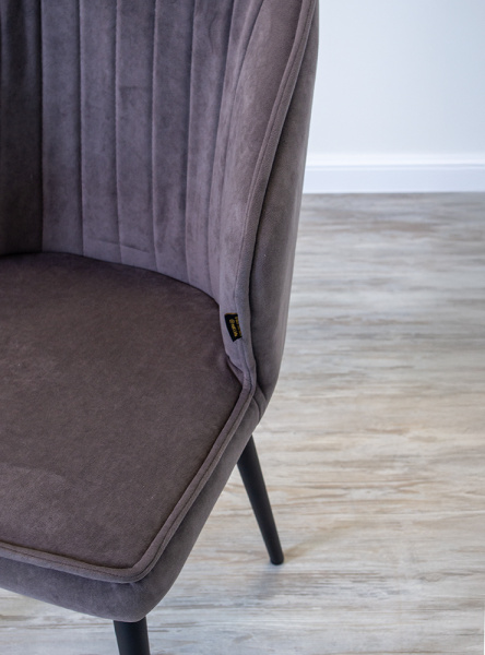 Стул кухонный "Император" (Цвет ВЕЛЮР DREAM STONE / ЧЁРНЫЙ МУАР, Размер 450 мм * 850 мм * 500 мм)