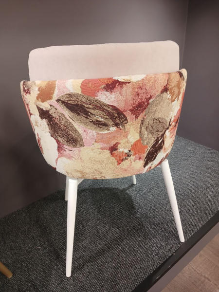 Стул кухонный "ПЕНЕЛОПА" поворотный (ВЕЛЮР LOVERS 5 / БЕЛЫЙ МУАР. 840мм *510 мм *480 мм)