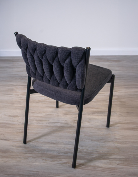 Стул кухонный "Daisy" (Цвет АНТРАЦИТ 28 / ЧЁРНЫЙ, Размер 425 мм * 535 мм * 810 мм)