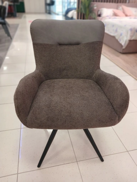 Стул "КРОК 360" поворотный (BELLA06+KIPRUS04 / НОЖКИ ЧЕРНЫЕ)