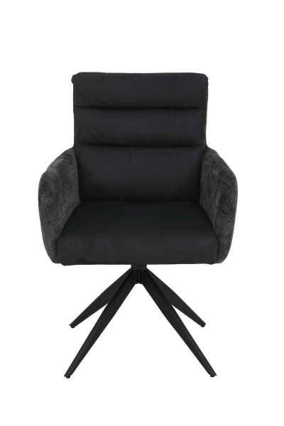 Кресло "Leandra S" поворотное  (АНТРАЦИТ / ЧЕРНЫЙ. Ш  XL 630 * Г 690 * В 920 мм)