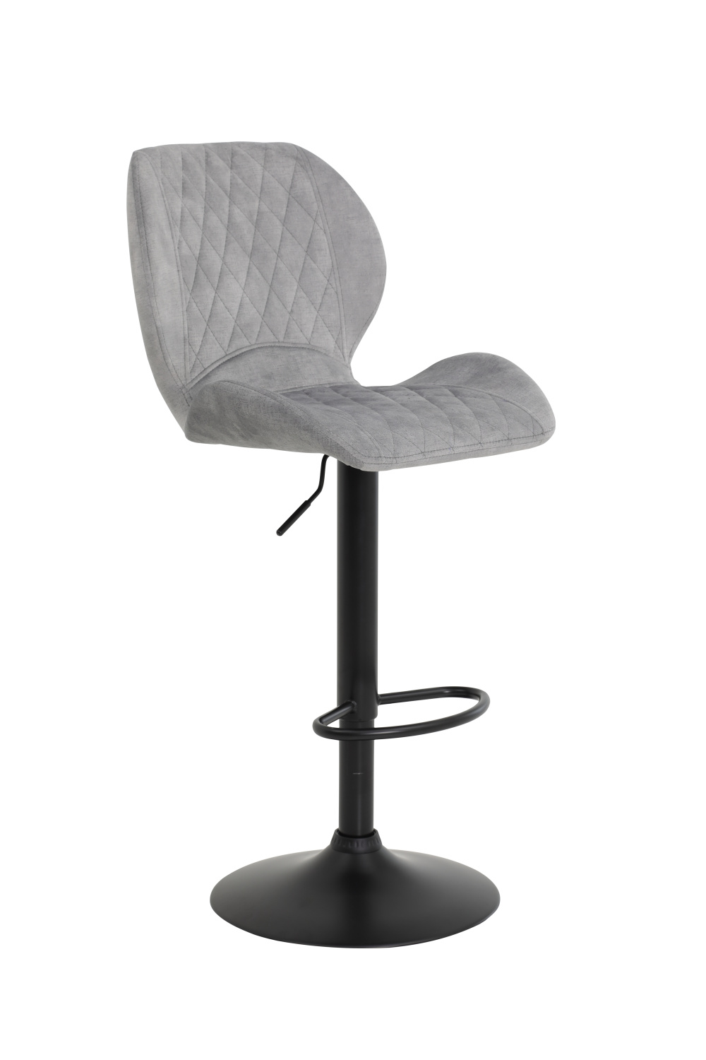 Стул барный "Laila H" вращающийся (Цвет СЕРЫЙ 50 / ЧЁРНЫЙ, Артикул 920589 50, Размер 420 мм * 510 мм * 960 - 1170 мм)