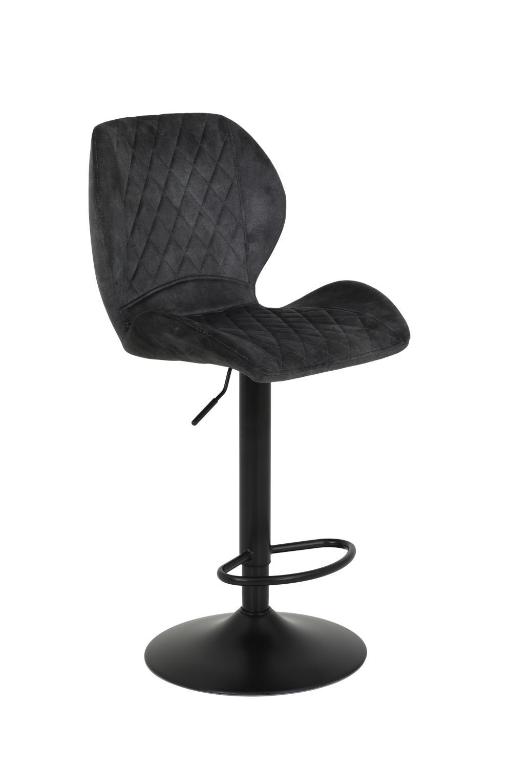 Стул барный "Laila H" вращающийся (Цвет АНТРАЦИТ 46 / ЧЁРНЫЙ, Артикул 920 588 46, Размер 420 мм * 510 мм * 960 - 1170 мм)