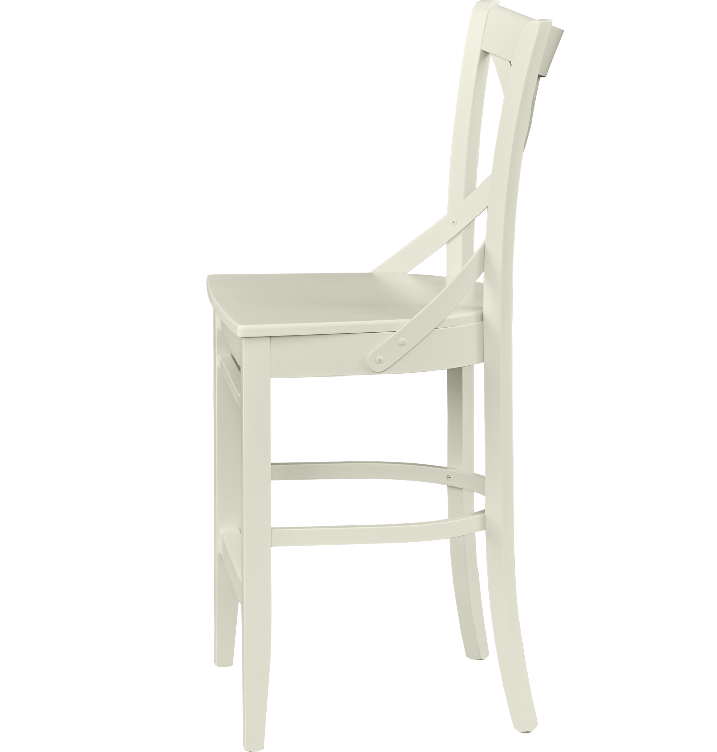 Стул барный Капри-24-3 (БЕЛЫЙ 07 / БЕЛЫЙ. Размеры 440 * 470 * 630 мм. Общая высота 1030 мм)