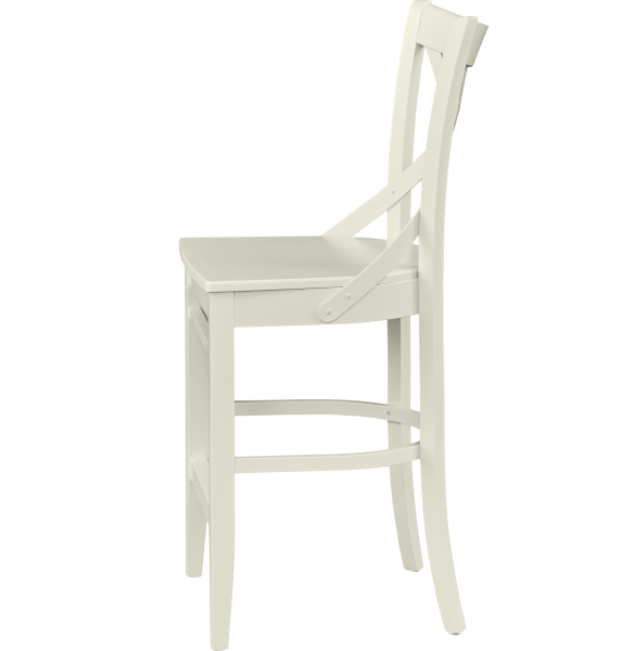 Стул барный Капри-24-3 (БЕЛЫЙ 07 / БЕЛЫЙ. Размеры 440 * 470 * 630 мм. Общая высота 1030 мм)