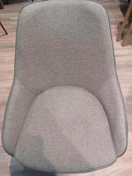 Стул кухонный поворотный DX-1913-1  (FABB BREGO-34 / NBA-13 / ТЕМНО-СЕРЫЙ. г 600 * ш 635 мм * в 845 мм * 500 мм)