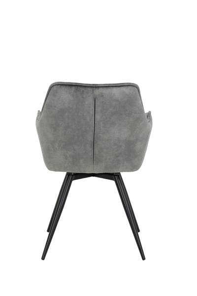 Кресло "Florentina S" поворотное  (Цвет ВЕЛЮР СЕРЫЙ 50 / ЧЁРНЫЙ, Размер 560 мм * 820 мм * 630 мм)