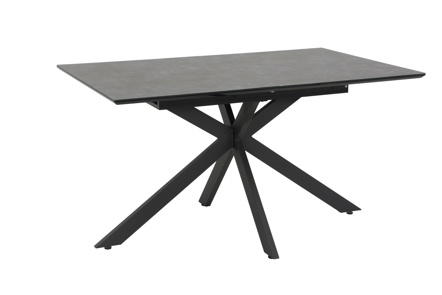 Стол обеденный раскладной FENJA II T  (СТЕКЛО / АНТРАЦИТ, 920612 83/28, 1400 мм - 1800 мм * 760 мм * 900 мм)