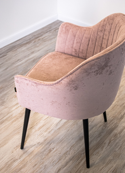 Стул кухонный "Палермо II" (Цвет ТКАНЬ OPERA ROSE / ЧЁРНЫЙ МУАР)