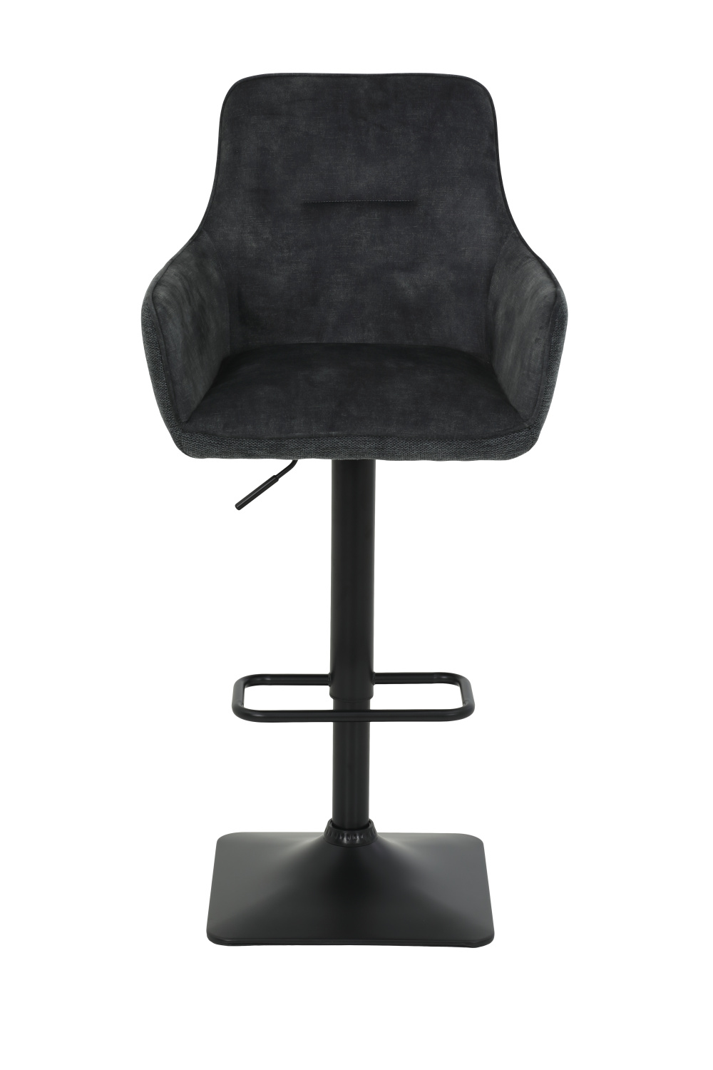 Стул барный Dora H вращающийся (Цвет АНТРАЦИТ 46 / ЧЁРНЫЙ, Артикул 921012 46, Размер 510 мм * 970-1170 мм * 570 мм)