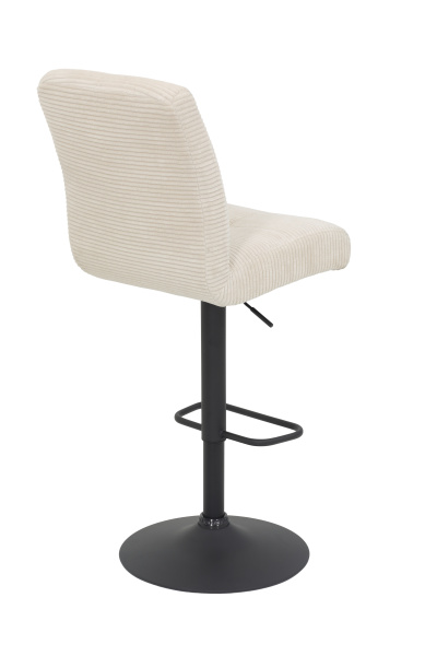 Стул барный Leni I H поворотный 360° (КРЕМОВЫЙ / ЧЕРНЫЙ.  Ш 440 * Г 590 * В 1020-1240 мм )