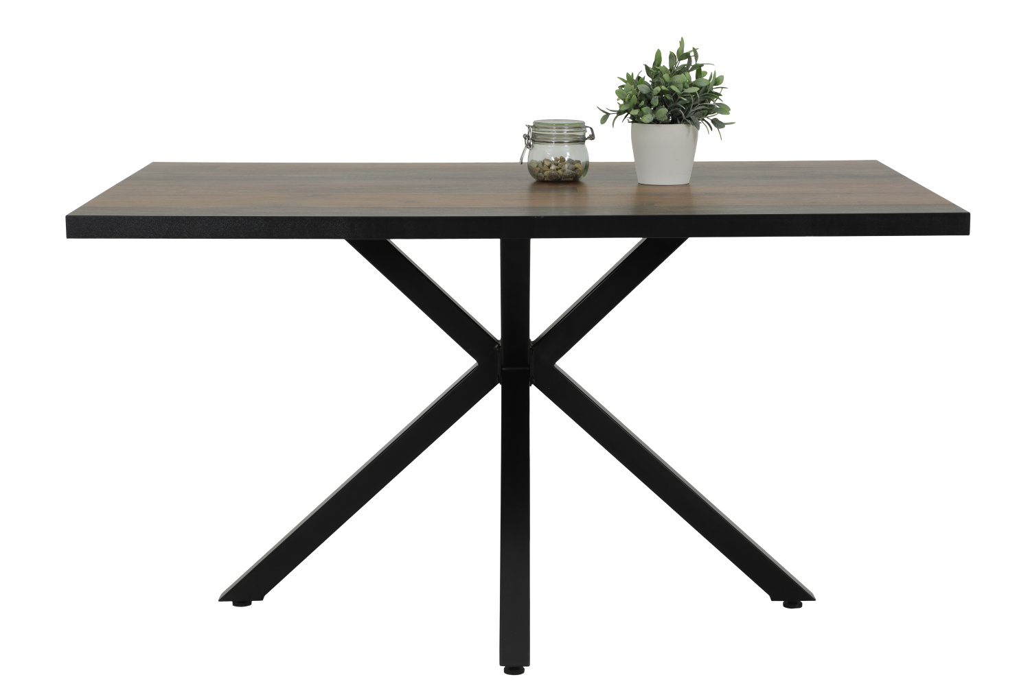 Стол обеденный Cleo T (СТАРОЕ ДЕРЕВО / ЧЁРНЫЙ, 123220 82/03, 1400 мм * 760 мм * 900 мм)