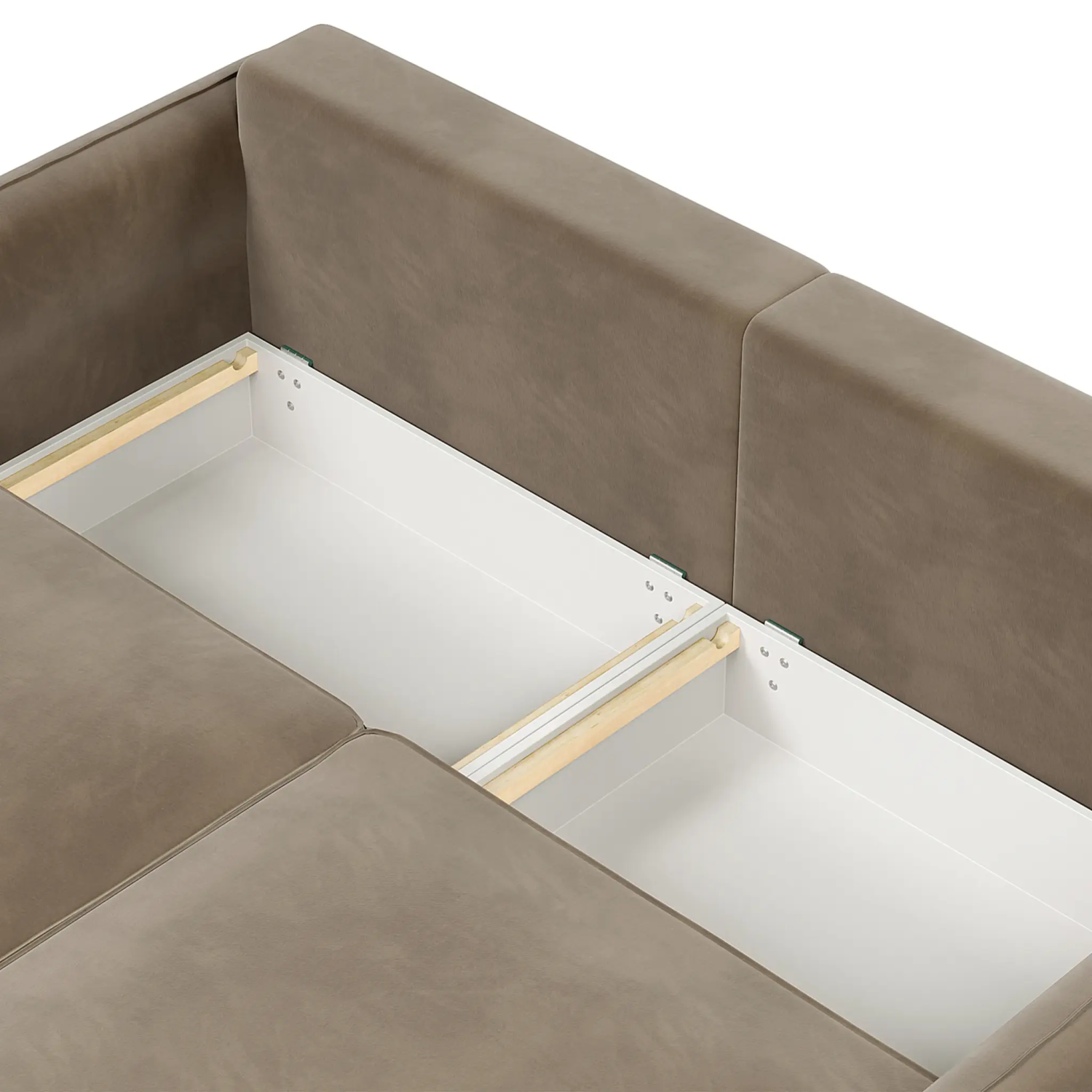 Диван угловой "ПОРТЛЕНД" бежевый  (БЕЖЕВЫЙ WATERPROOF DIAGONAL-290. Размер 2320 мм *1520 мм * 640 мм)