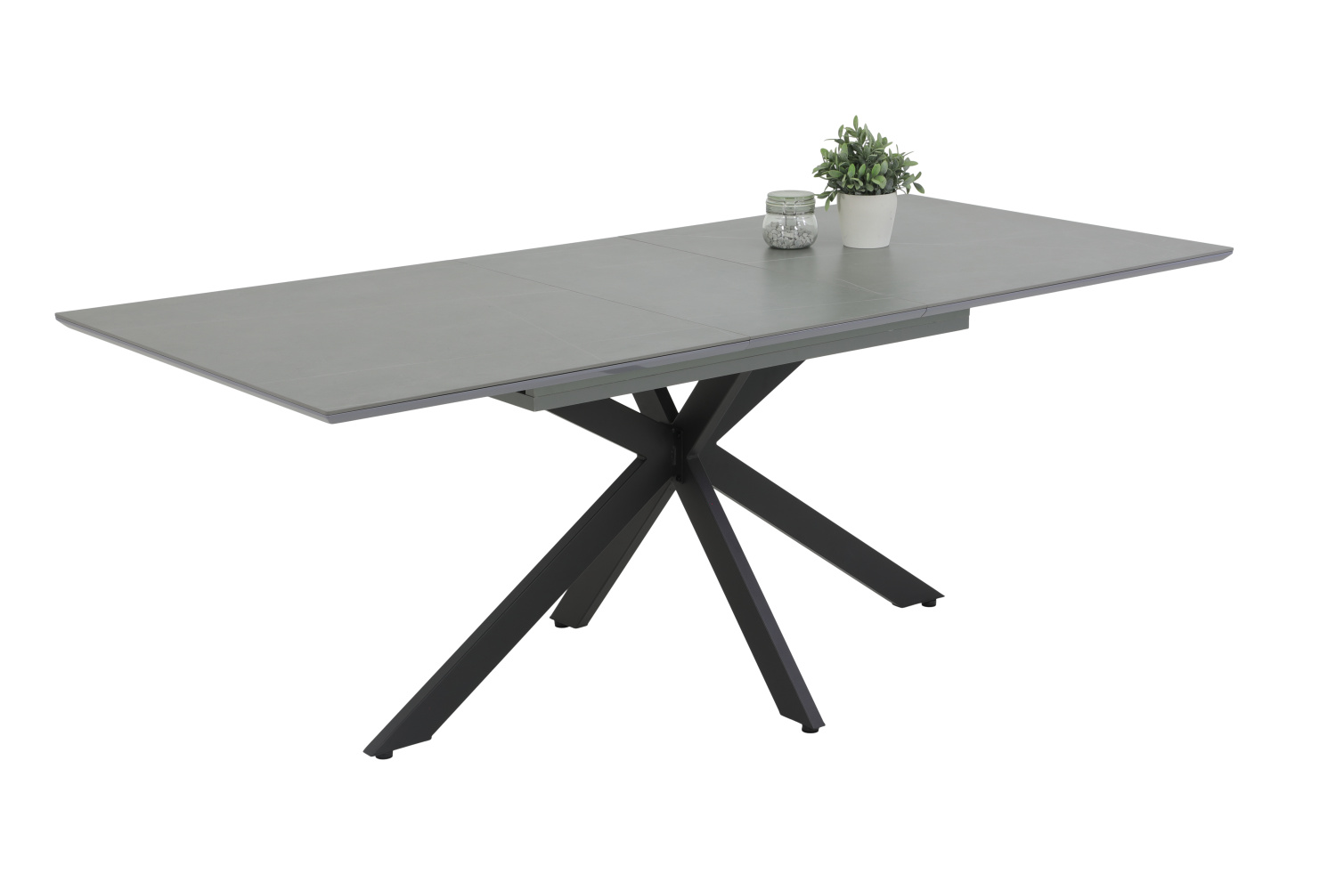 Стол обеденный Chiara T  (МРАМОР СЕРЫЙ МАТОВЫЙ / АНТРАЦИТ, 920865 65/28, 1600 мм - 2000 мм * 760 мм * 900 мм)