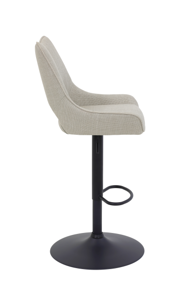 Стул барный "Rockport H" поворотный (БЕЖЕВЫЙ / ЧЕРНЫЙ. Ш 495 * Г 570 * В 980-1195 мм)