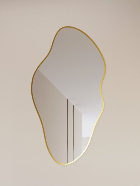 Зеркало "АБСТРАКЦИЯ" золотой кант. 600*1100